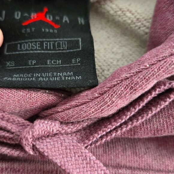 EC JORDAN ESSENTIAL FLEECE PULL-ON HOODIE 100% COTTON SZ.XS - Picture 5 of 5